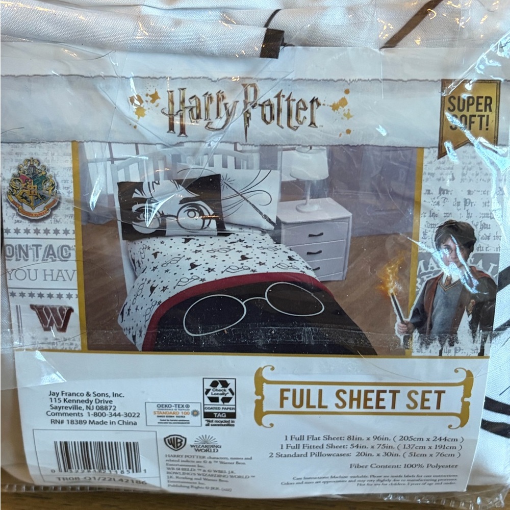 Jay Franco Black and White Harry Potter full sheet set - Picture 4 of 5